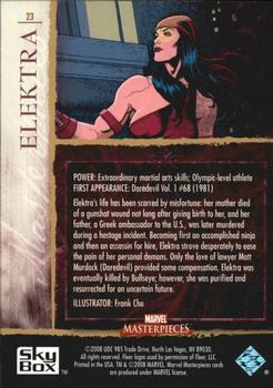 2008 Upper Deck Marvel Masterpieces Set 2 #23 Elektra Back