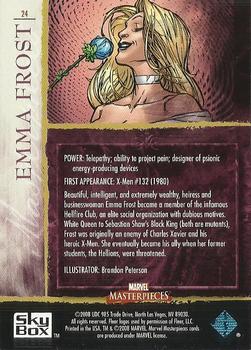 2008 Upper Deck Marvel Masterpieces Set 2 #24 Emma Frost Back