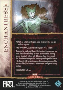2008 Upper Deck Marvel Masterpieces Set 2 #25 Enchantress Back