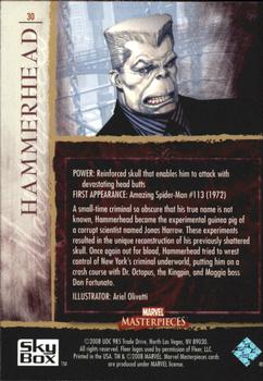 2008 Upper Deck Marvel Masterpieces Set 2 #30 Hammerhead (Tombstone) Back