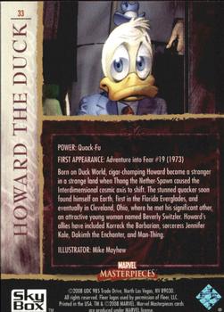 2008 Upper Deck Marvel Masterpieces Set 2 #33 Howard the Duck Back