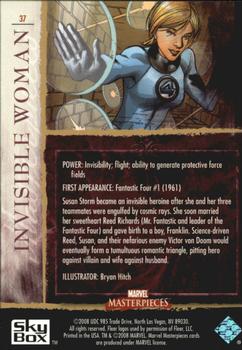 2008 Upper Deck Marvel Masterpieces Set 2 #37 Invisible Woman Back