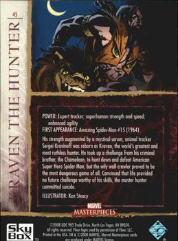 2008 Upper Deck Marvel Masterpieces Set 2 #45 Kraven the Hunter Back