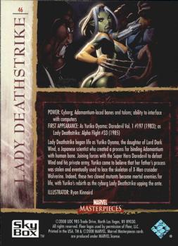 2008 Upper Deck Marvel Masterpieces Set 2 #46 Lady Deathstrike (Rogue) Back