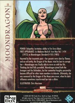 2008 Upper Deck Marvel Masterpieces Set 2 #53 Moondragon Back