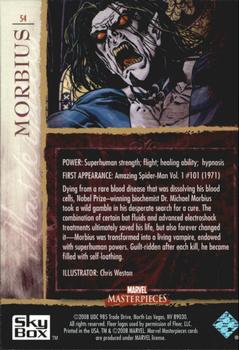 2008 Upper Deck Marvel Masterpieces Set 2 #54 Morbius Back