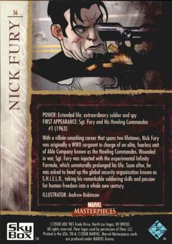 2008 Upper Deck Marvel Masterpieces Set 2 #56 Nick Fury (Punisher) Back