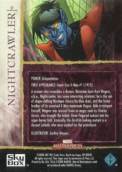 2008 Upper Deck Marvel Masterpieces Set 2 #57 Nightcrawler Back