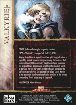 2008 Upper Deck Marvel Masterpieces Set 2 #86 Valkyrie Back