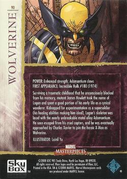 2008 Upper Deck Marvel Masterpieces Set 2 #90 Wolverine Back