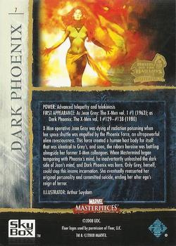 2008 Upper Deck Marvel Masterpieces 3 #7 Dark Phoenix Back