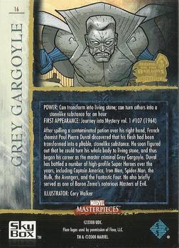 2008 Upper Deck Marvel Masterpieces 3 #16 Grey Gargoyle Back