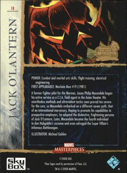 2008 Upper Deck Marvel Masterpieces 3 #18 Jack O'Lantern Back