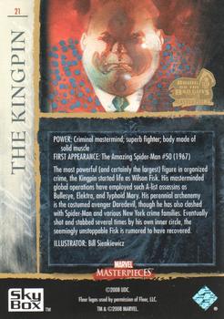 2008 Upper Deck Marvel Masterpieces 3 #21 The Kingpin Back