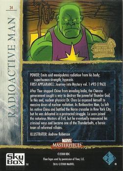 2008 Upper Deck Marvel Masterpieces 3 #34 Radioactive Man Back