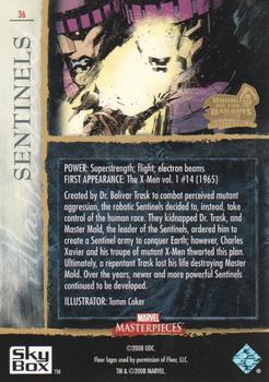 2008 Upper Deck Marvel Masterpieces 3 #36 Sentinels Back
