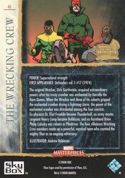 2008 Upper Deck Marvel Masterpieces 3 #45 The Wrecking Crew Back