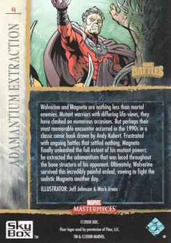 2008 Upper Deck Marvel Masterpieces 3 #46 Adamantium Extraction Back