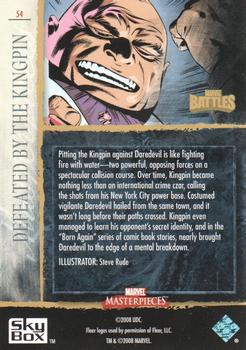 2008 Upper Deck Marvel Masterpieces 3 #54 Defeated by The Kingpin Back