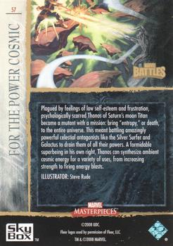 2008 Upper Deck Marvel Masterpieces 3 #57 For the Power Cosmic Back