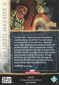 2008 Upper Deck Marvel Masterpieces 3 #59 Life, Liberty, and Justice Back