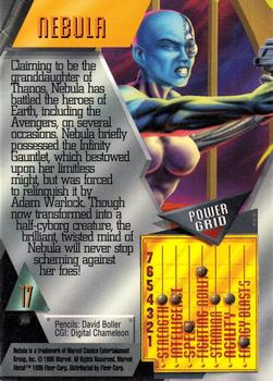 1995 Metal Marvel #17 Nebula Back