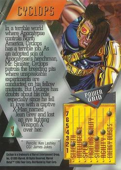 1995 Metal Marvel #3 Cyclops Back