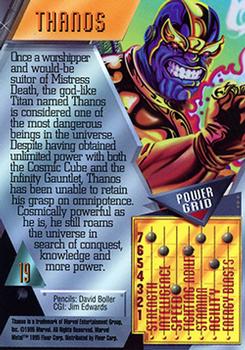 1995 Metal Marvel #19 Thanos Back