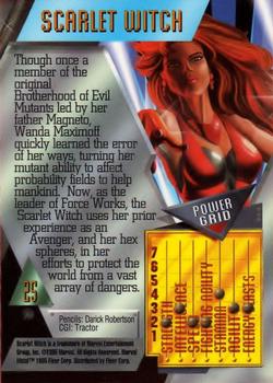 1995 Metal Marvel #25 Scarlet Witch Back