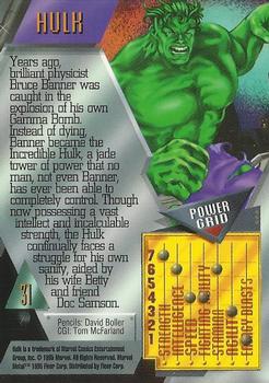 1995 Metal Marvel #31 Hulk Back