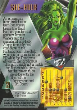 1995 Metal Marvel #39 She-Hulk Back