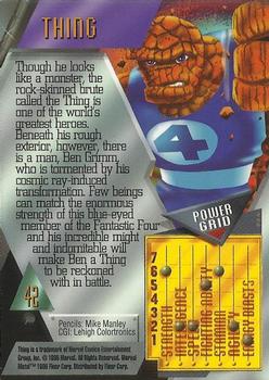 1995 Metal Marvel #42 Thing Back