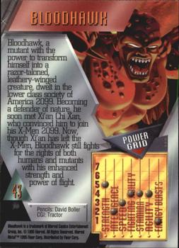 1995 Metal Marvel #43 Bloodhawk Back