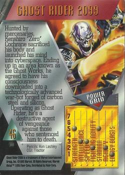 1995 Metal Marvel #46 Ghost Rider 2099 Back