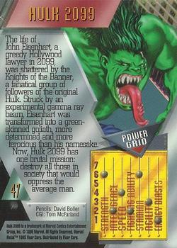 1995 Metal Marvel #47 Hulk 2099 Back