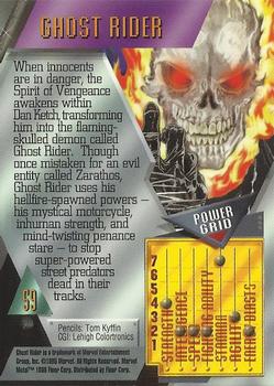 1995 Metal Marvel #59 Ghost Rider Back