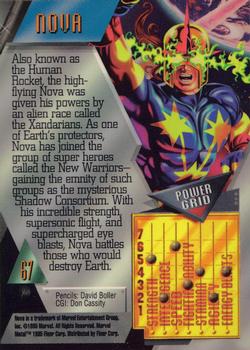 1995 Metal Marvel #67 Nova Back