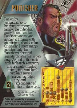 1995 Metal Marvel #69 Punisher Back