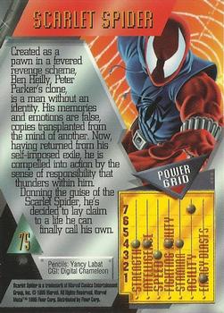 1995 Metal Marvel #75 Scarlet Spider Back