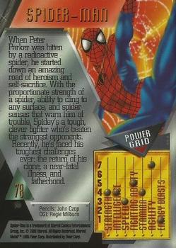 1995 Metal Marvel #78 Spider-Man Back