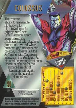 1995 Metal Marvel #90 Colossus Back