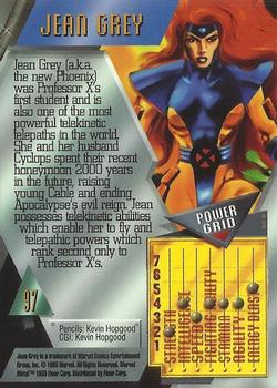 1995 Metal Marvel #97 Jean Grey Back