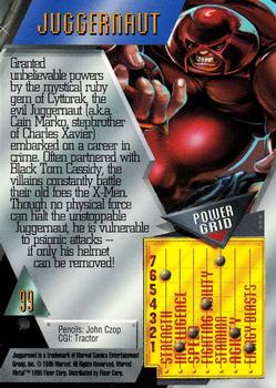 1995 Metal Marvel #99 Juggernaut Back