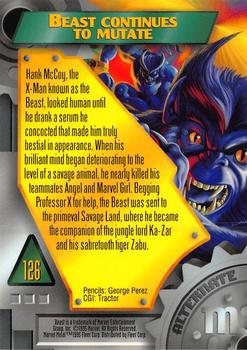 1995 Metal Marvel #126 Beast Back