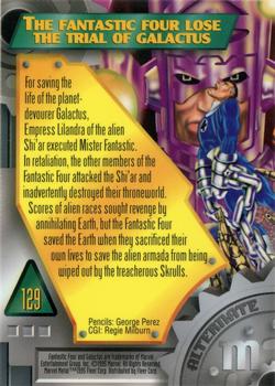 1995 Metal Marvel #129 The Fantastic Four Back