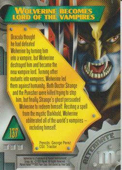 1995 Metal Marvel #137 Wolverine Back