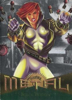1995 Metal Marvel - Silver Flasher #10 Black Widow Front