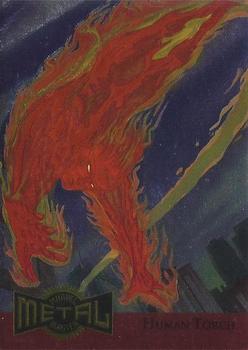 1995 Metal Marvel - Metal Blasters #6 Human Torch Front