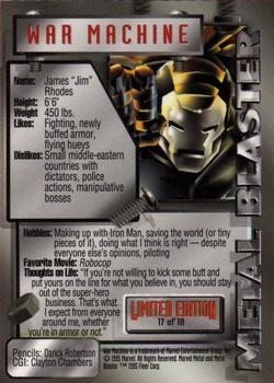 1995 Metal Marvel - Metal Blasters #17 War Machine Back