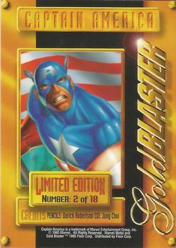 1995 Metal Marvel - Gold Blasters  #2 Captain America Back